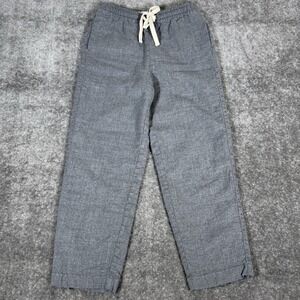 J Crew Pants Women's 2 Gray Tie Waist Straight Leg Wool Flannel Cozy Relax BA246